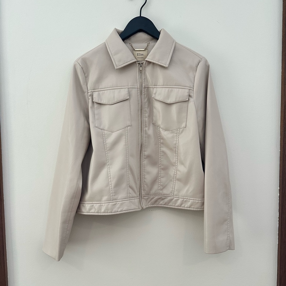 Elie Tahari Women's Buttery Soft Faux Leather Jacket